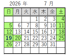カレンダー画像